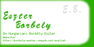 eszter borbely business card