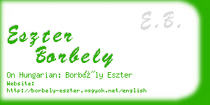 eszter borbely business card